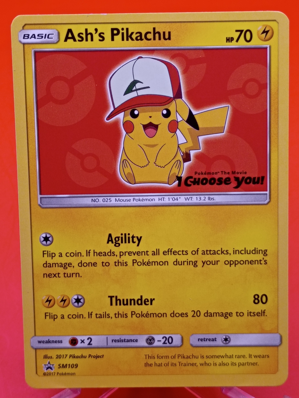 Ash's Pikachu SM109 Pokémon The Movie I Choose You! Promo Near Mint Pokemon TCG
